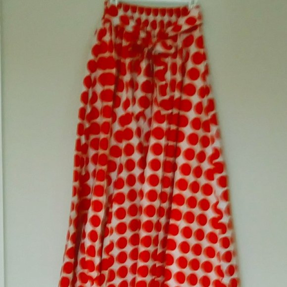 Orange Polka Dot Maxi Shirt - Picture 1 of 4
